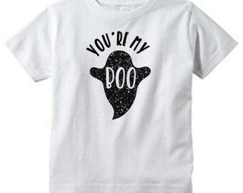 You're My Boo - Toddler Halloween Shirt - Graphic Tee - Ghost - Costume