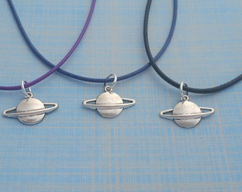 Planet Necklace, Space Party Favors, Kids Necklace, Planet Jewelry, Cord Necklace, Space Charm, Kids Party Favours, Little Astronaut, Gifts
