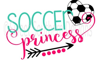 Soccer princess SVG instant download design for circuit or silhouette