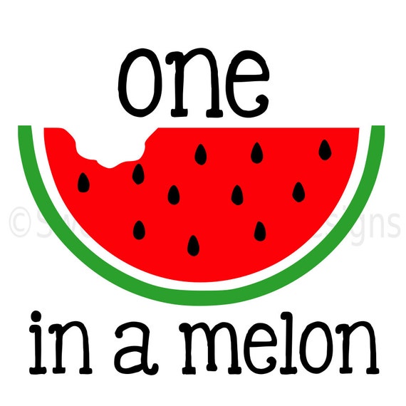 Download One in a melon watermelon summer SVG instant download design