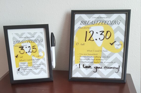 Dry Erase Breastfeeding Tracker By Craftsbykyleeray On Etsy