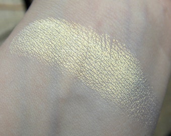 EUPHORIA ~ white gold highlighter, color shifting vegan makeup, face safe cosmetics, iridescent duochrome makeup, white gold vegan makeup