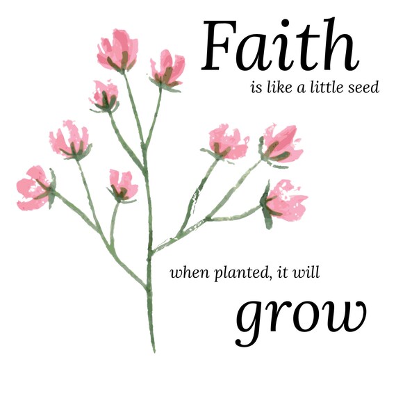 Faith is like a seed print by HomeGrownHeartDesign on Etsy
