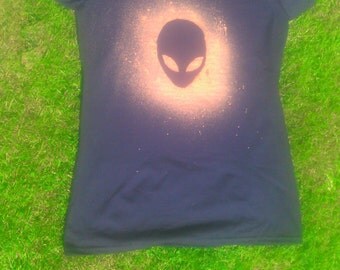 Bleached T Shirt Alien t shirt bleach shirt bleach top tee bleach t-shirt bleach tshirt alien tshirt alien shirt alien top tee alien t-shirt