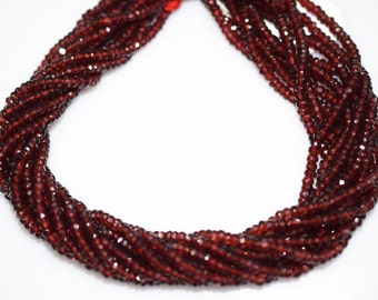 AAA Quality Mozambique Garnet Rondelle Beads 13 Inch Strand ,Mozambique Garnet Faceted Rondelle Beads , 3.75 mm - MC227