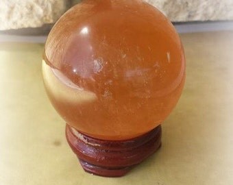 Citrine Crystal Ball, 40 mm Citrine Sphere, Healing Crystals, Witchcraft Supplies, Citrine Stones, Metaphysical Supplies, Crystal Healing