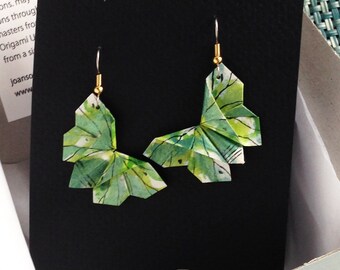 Hand Painted Green Butterflies