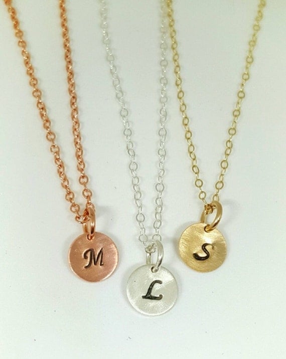 CUSTOM Hand-Stamped Pendant Necklace by LockedBoxBoutique on Etsy