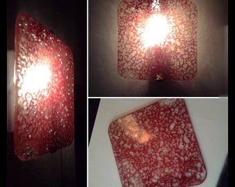 Lampe Applique murale carrée rouge
