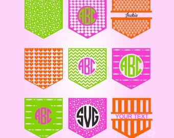 Shirt Pocket SVG Files, Silhouette, Die Cut, Vinyl Cutter, Screen Printing, SVG Monogram, Svg Cutting Files, SVG Files, Cricut Svg Files