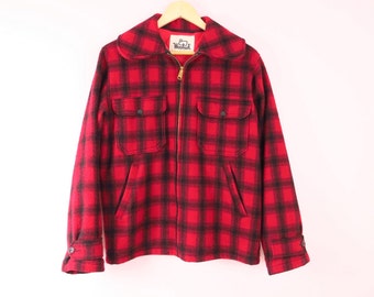 Vintage Woolrich Red Plaid Hunting Coat Jacket M/L