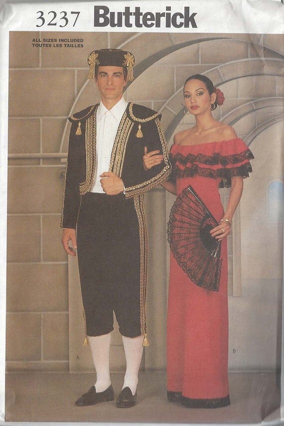 vogue patterns canada dress Sewing Matador Spanish Flamenco Butterick Dancer Toreador and Costume