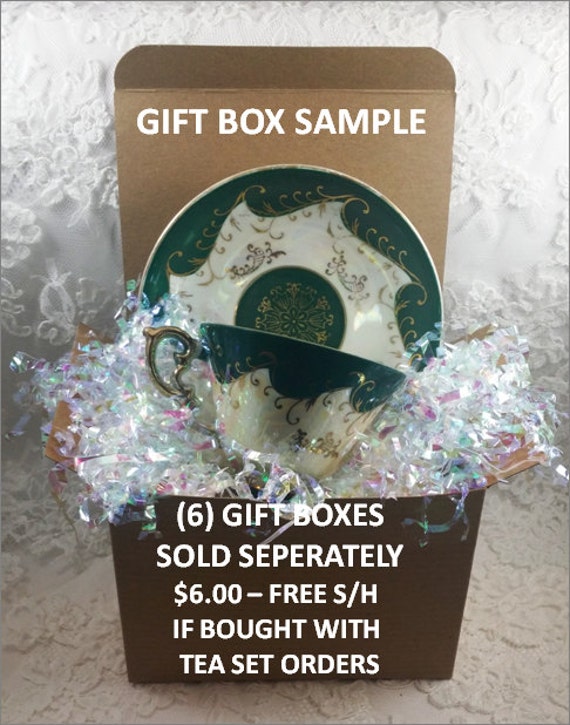Six Gift Boxes for Tea Cup and Saucer Sets for Wedding