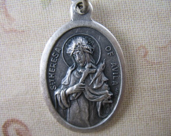 Saint Theresa Religious Medal Catholic Saint Medals Religious Charms M13