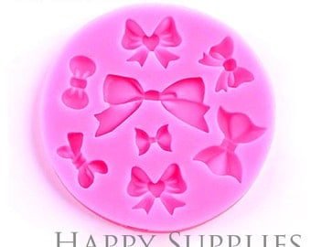 1 Sets- Silicone Mold For Bows -Cake Decoration Bow Mould- Different Shapes- DIY Resin Bows (BM037)