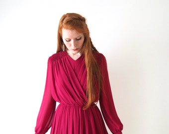 Raspberry sorbet dress, vintage, Japon, small