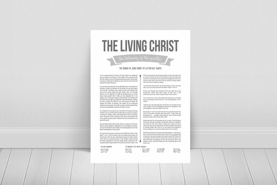 Items similar to LDS The Living Christ Printable-Instant Download ...