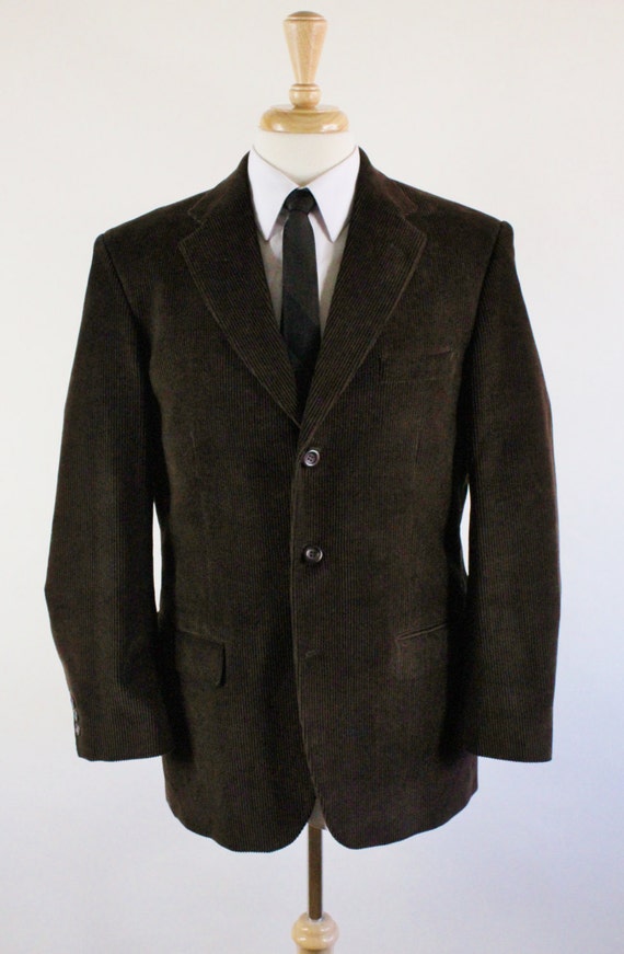 Mens Sport Coat Corduroy Sport Coat Dark Brown Sport Coat