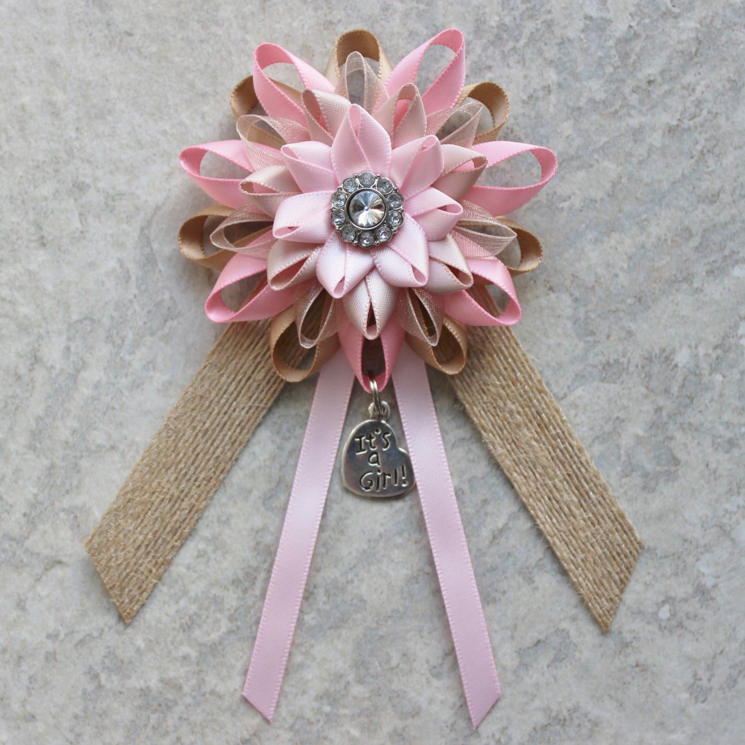 Rustic Baby Shower Decorations Pink Baby Shower Corsage