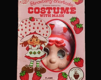 Vintage Strawberry Shortcake Costume childs girls 3-5 Ben Cooper 1980