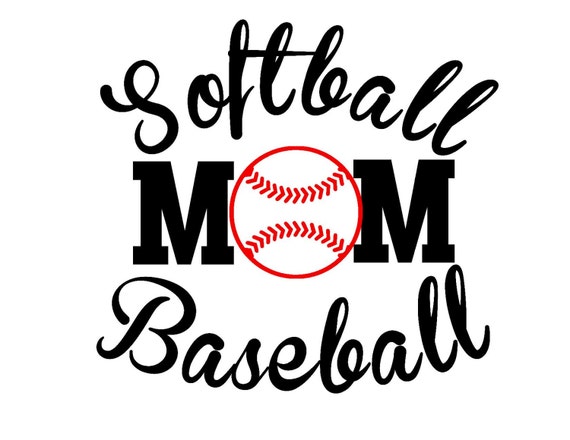 Softball Baseball Mom SVG Jpg DXF Instant Download.. or