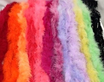 Marabou Feather Boas in a variety of colors! lilac, black, pink, green, magenta, yellow, coral
