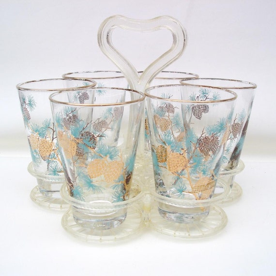 Vintage Libbey Bar Glass Set of 6 David Douglas by WhimzyThyme