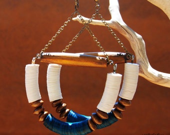 African Earrings - Beaded Hoops - Tribal Hoops - African Jewelry - Ethnic Jewelry - Tribal Jewelry - Boho Jewelry - Fashion Jewelry