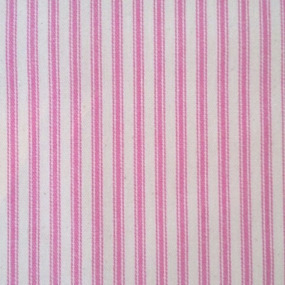 Ticking Fabric Pink Striped Ticking Cotton Fabric
