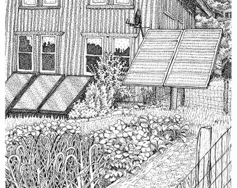 Solar Panels in the Garden, 8x10 print