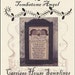 Prudence Wilcome Tombstone Angel : Carriage House Samplings primitive prims cemetery 1700s Halloween October hand embroidery
