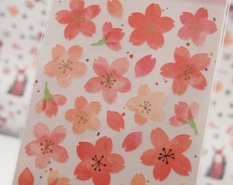 Japanese Cherry Blossoms Sticker (1 Sheet) - 76487