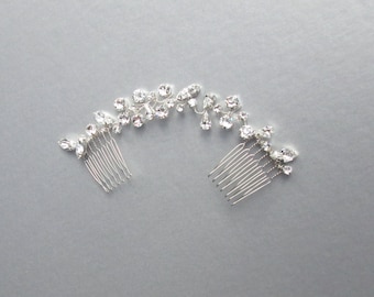 Swarovski crystal hair vine, Bridal comb, Wedding hair Swarovski hair vine, Dainty crystal hair vine, Bridal headpiece, Swarovski hair comb