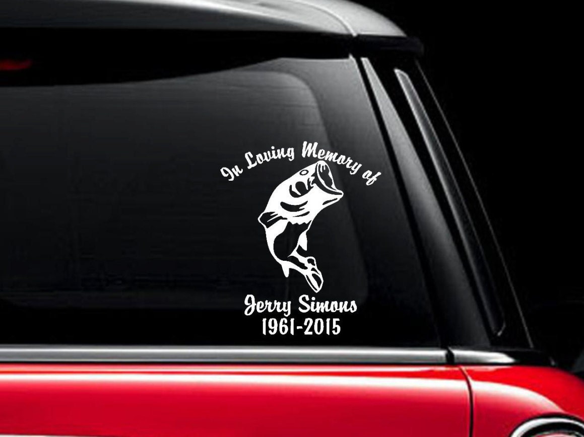 Download In Loving Memory of Decal with Bass Fish