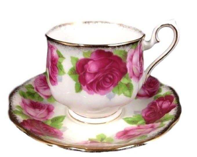 Royal Albert Bone China Tea Cup Saucer Old English Roses, Vintage English Tea Set, Gift For Her, Gift For Christmas