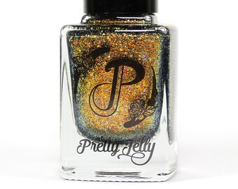 Multichrome Flakie Nail Polish, Indie Lacquer, Vegan, Yellow Gold Nail Polish, Flake Glitter Top Coat, Custom Varnish, IN THIS STYLE 10/6
