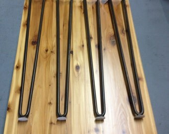 Hairpin Legs Set of 4 - Heavy Duty 1/2" Rod with Round Flat Bottoms