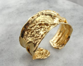 Abstract and Organic Golden Vermeil Sterling Silver Bracelet MYXHLA-P