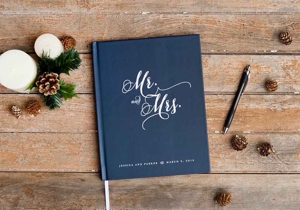 Wedding Guest Book Wedding Guestbook custom guest book rustic