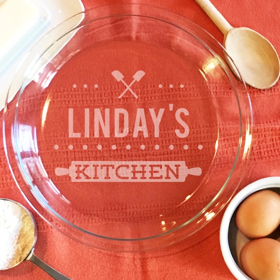 Baking Gifts Custom Pie Plate Custom Etched Pie Plate