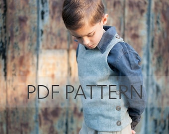 Hastings Vest PDF, vest pattern, sewing for boys, fall patterns, boy pdf, easy pattern, easter vest pdf, boy pattern, outerwear pdf,