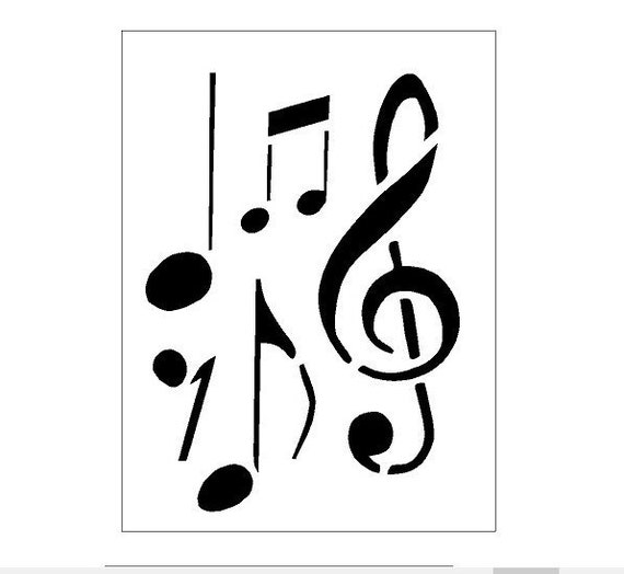 Items similar to 6" x 9" Musical Notes Music Note Plastic Reusable ...