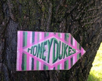 Honeydukes Distressed Wooden Directional Sign - Made to Order