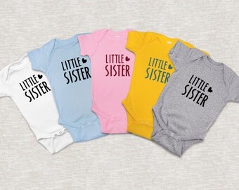 Little Sister ONESIES ® Brand Bodysuits Baby Bodysuit or Baby T-Shirt Baby Announcement Shirt Big Little Reveal Shirts Little Sister Shirt