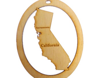 California Ornament - California State Ornament - California Gift - California Ornaments - California Gifts - Personalized Free