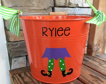 Personalized Halloween buckets/pails