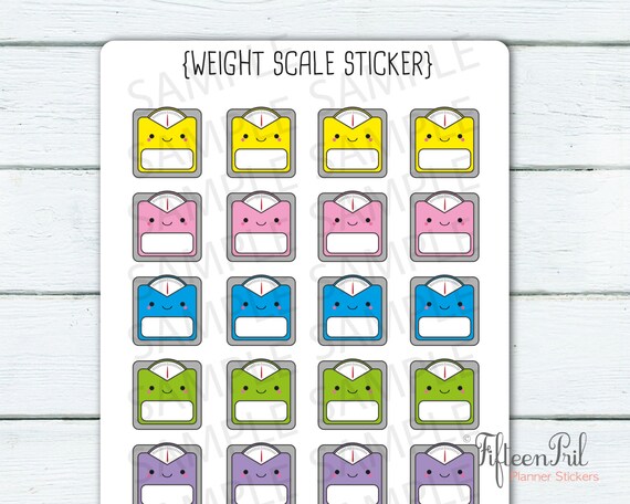 Weight Scale sticker J451 tiny minimes stickers by FifteenPril