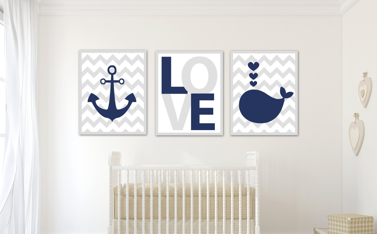 Nautical Nursery Art Print Baby Boy Nautical Wall Art Boys