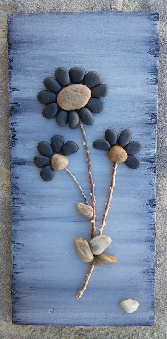 Pebble Art Rock Art Pebble Art Flowers Rock Art Flowers