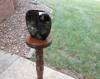 High Gloss Black Yamaji Vintage Vase